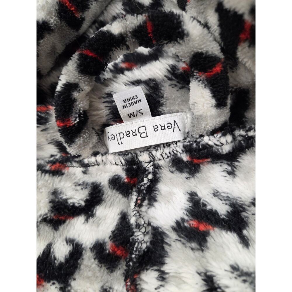 Vera Bradley Scottie Schnauzer DOG Hooded Plush Robe Tie Closure 2 Pockets S/M - Picture 3 of 4